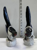 A pair of bird Russian Lomonosov figurines