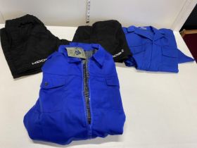 A new work shirt jacket and two pairs of new work shorts