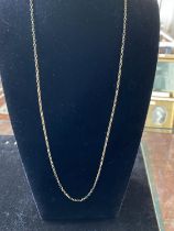 A 9ct gold chain 8g. Chain length 70cm overall.