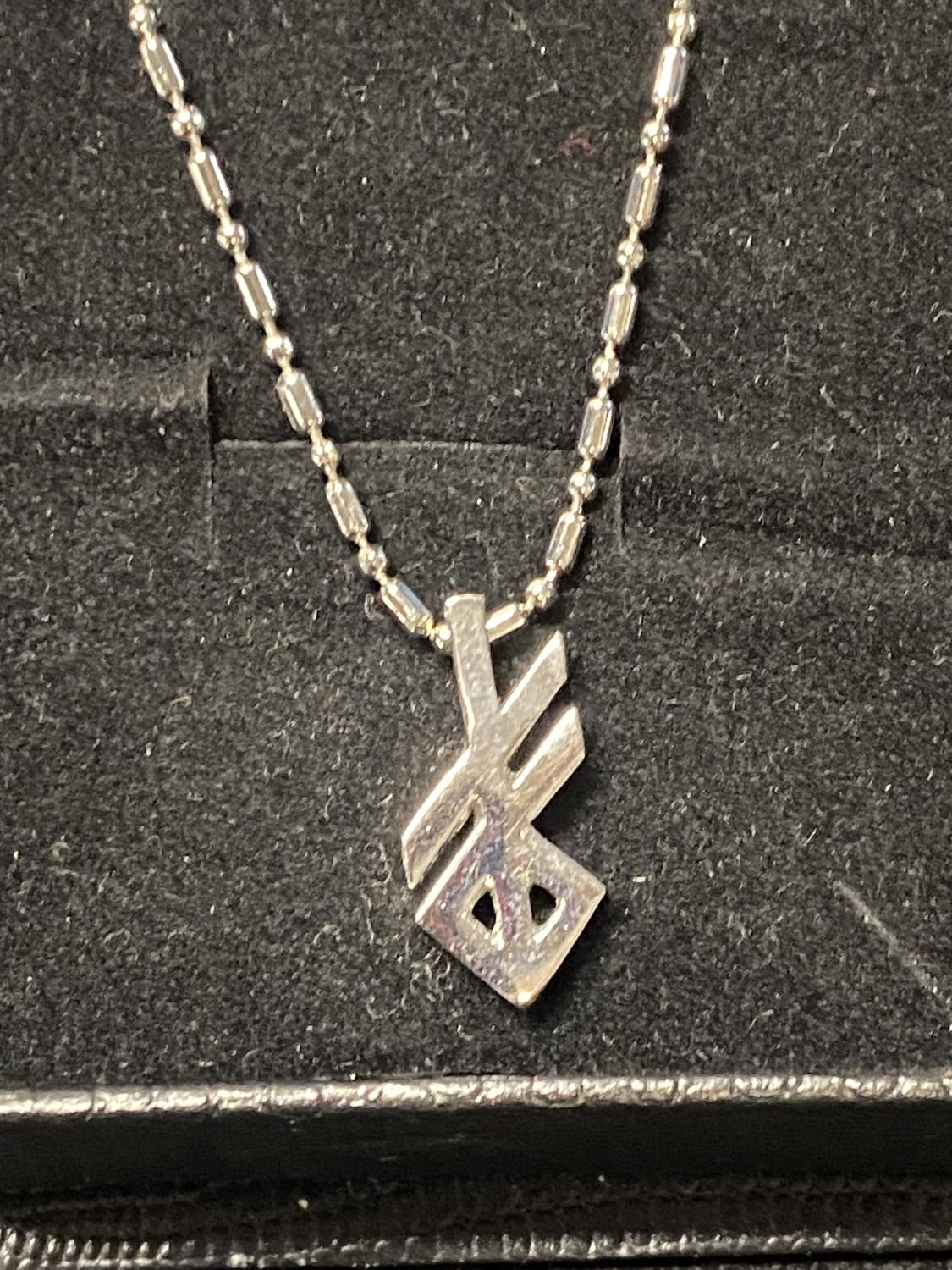 A 925 silver chain and pendant