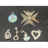 A selection of 925 silver earrings