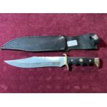 A Nieto bowie style knife with sheath blade length 23cm, UK shipping only