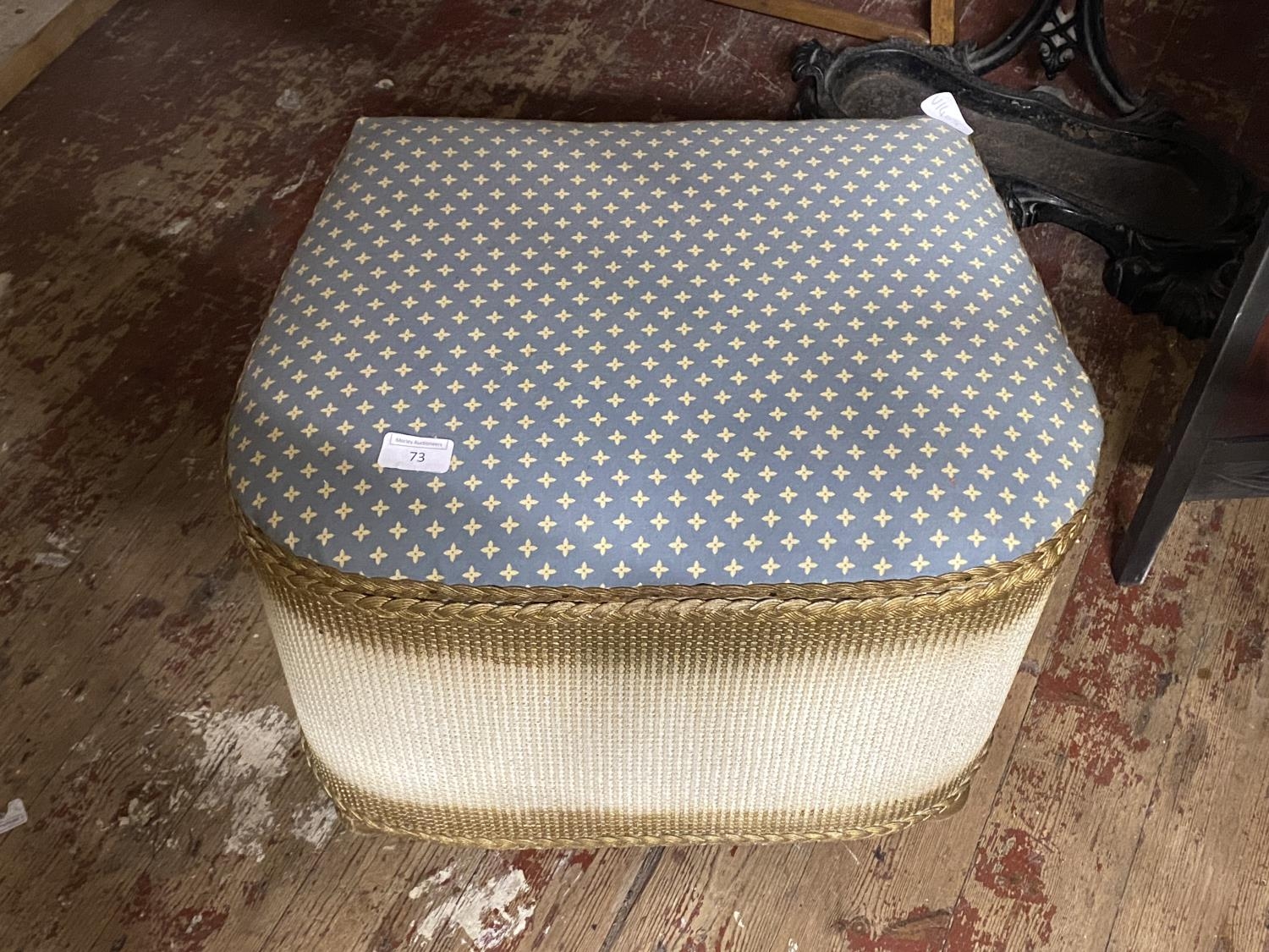 A vintage Lloyd Loom linen basket, shipping unavailable