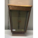 A large copper framed wall light h40cm, shipping unavailable