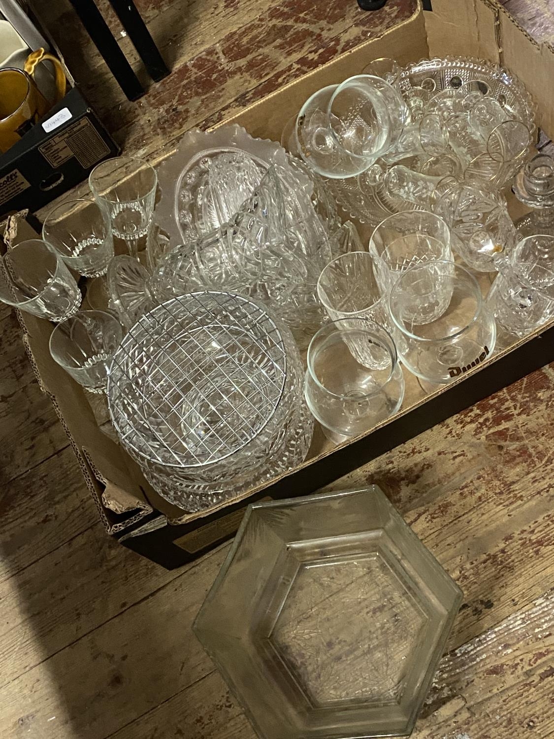 A job lot of assorted glasswares, shipping unavailable