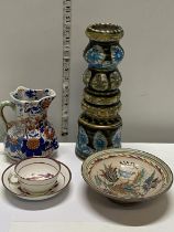 A job lot of assorted ceramics including Quimper, Mason's etc