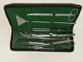 A cased set of tools for terrariums