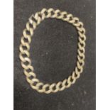 A 925 silver curb bracelet 44g