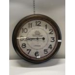 A large vintage style battery operated wall clock D65cm, shipping unavailable