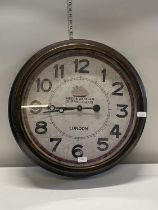 A large vintage style battery operated wall clock D65cm, shipping unavailable
