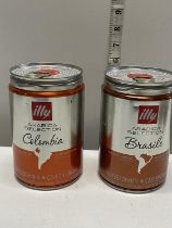 Two new tins of Illy coffee