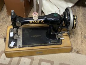 A vintage Jones sewing machine, shipping unavailable