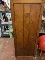 A vintage wooden gun cupboard (no key) 125x49x28cm, shipping unavailable