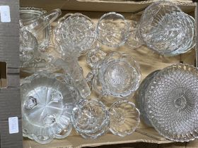 A job lot of assorted vintage glassware, shipping unavailable