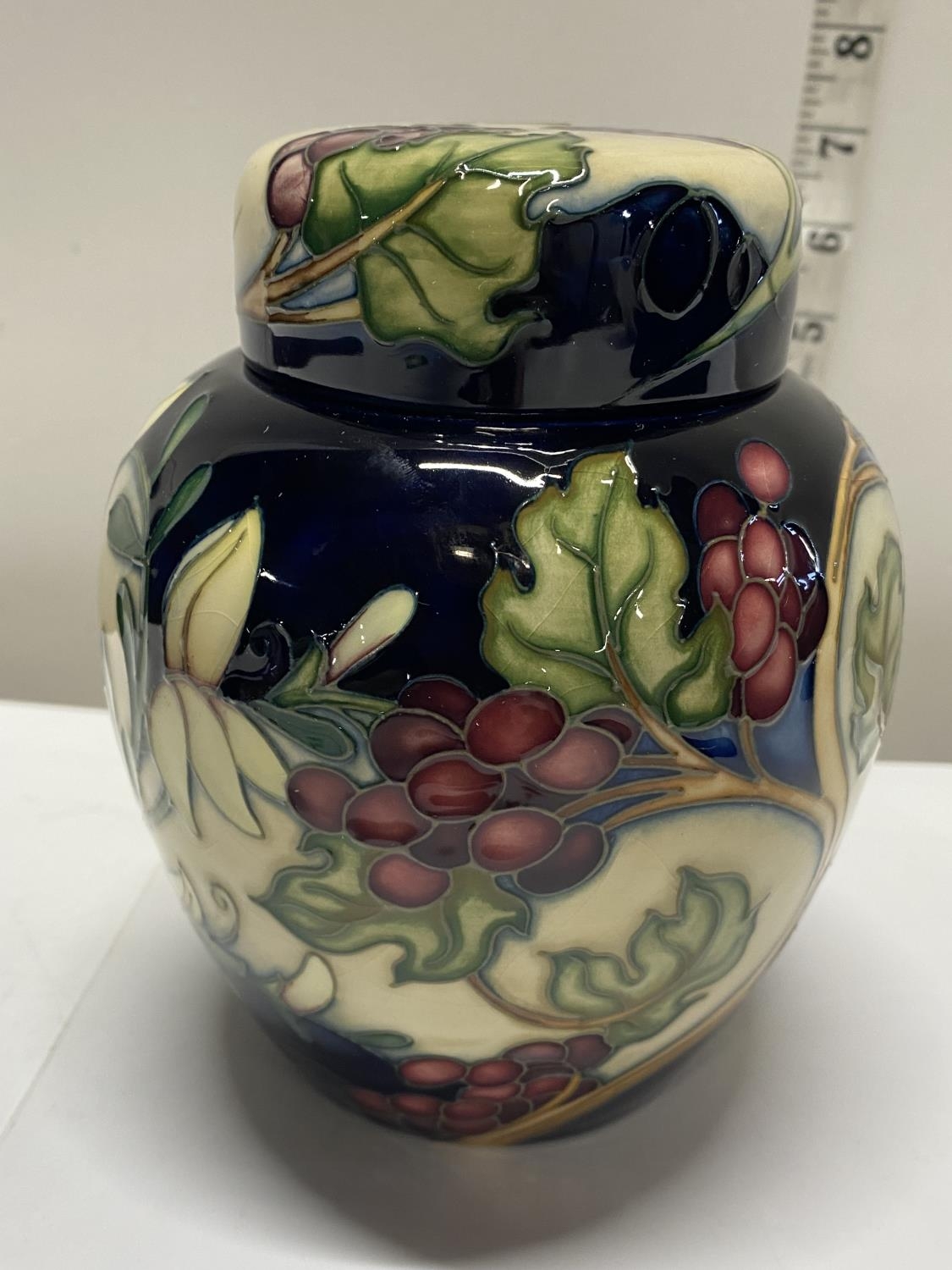 A boxed Moorcroft trial Ginger Jar dated 3/7/2021 Ginger Jar entitled 'The Tempest' by P Gibson - Image 3 of 4