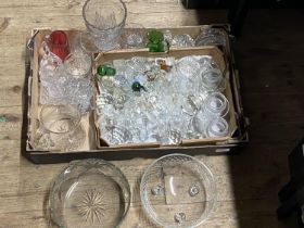 A job lot of glassware mainly decanter stoppers and other items, shipping unavailable