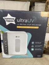 A boxed Tommee Tippee UV Steriliser dryer and storage unit (untested/unchecked)