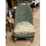 A vintage Green Lloyd Loom style chair, shipping unavailable