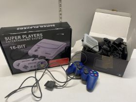 Three gaming related items including controller (untested)