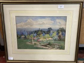A framed watercolour by artist W. Nyth 1924 58cmx49cm, shipping unavailable