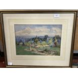 A framed watercolour by artist W. Nyth 1924 58cmx49cm, shipping unavailable