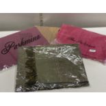 Four new pashmina scarves