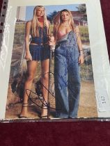 A signed photo of Paris Hilton and Nicole Richie