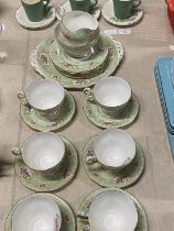 A Queen Anne Gainsborough pattern tea service, approx 21 pieces