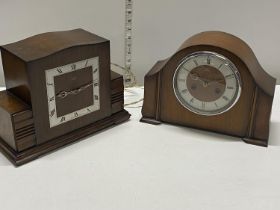 Two vintage mantle clocks A/F, shipping unavailable