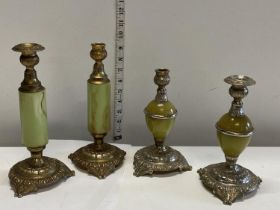 A selection of vintage candlesticks a/f