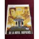 A signed print signed by Oscar de la Hoya