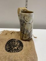 A Viking horn style tankard