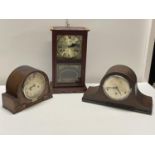 Three assorted clocks A/F, shipping unavailable