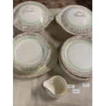 A Royal Tudor bone china dinner service 22 pieces, shipping unavailable