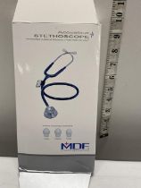 A boxed MDF stethoscope