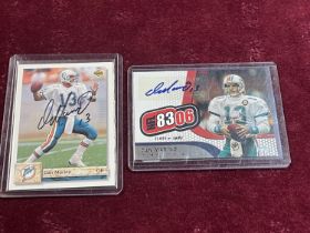 A Topps Dan Marino signed American football card and a Team Players signed Dan Marino American