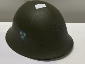 A Swedish WWII era M21 helmet