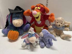 A job lot of assorted Disney soft toys mainly all with tags
