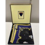 A boxed Aspinall of London silk scarf