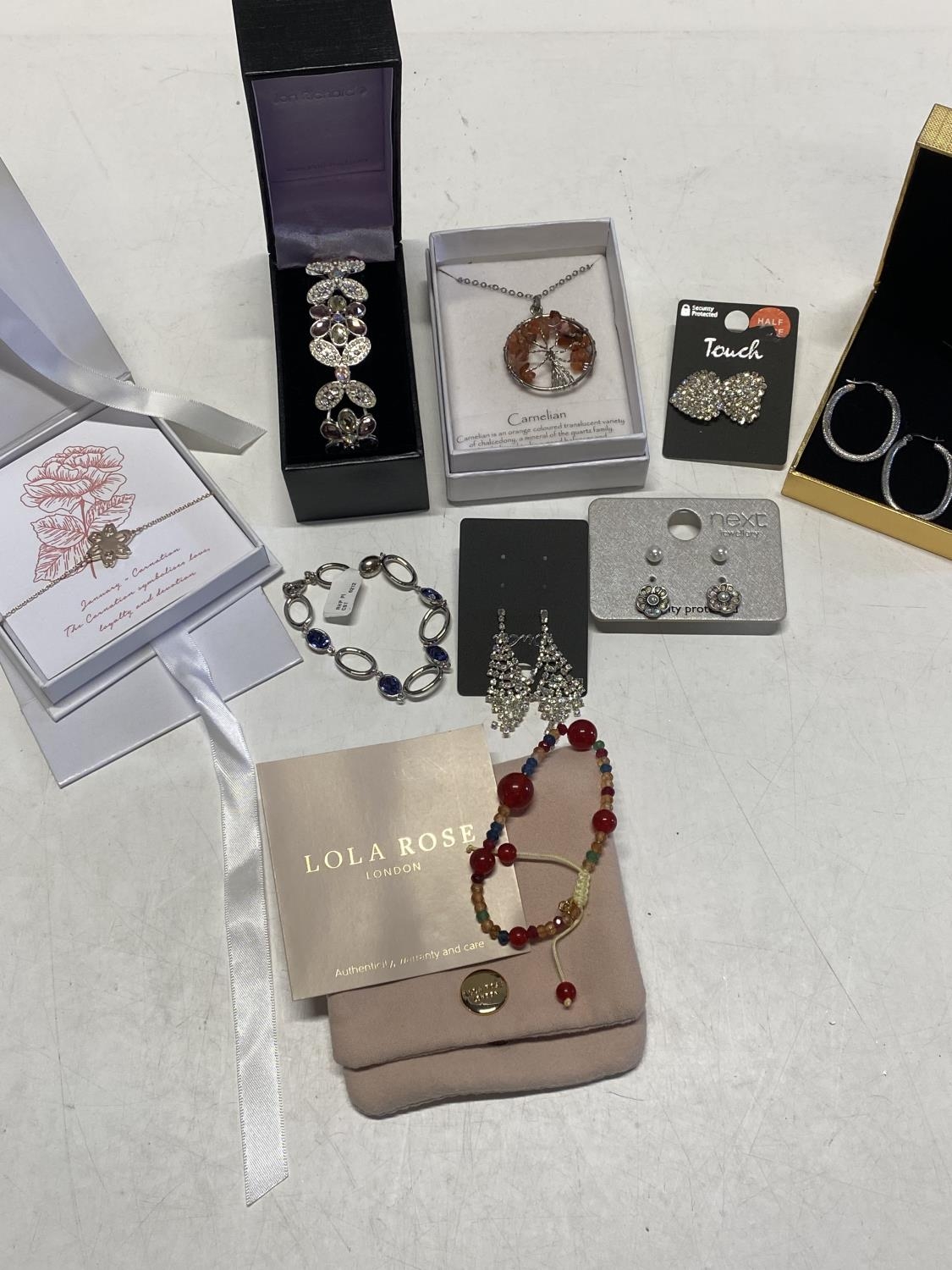 A good selection of costume jewellery including Lola Rose, Monet and John Richards