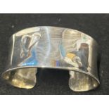 A stamped 925 silver bangle