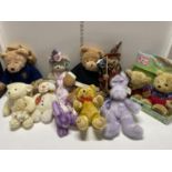 A job lot of assorted soft toys mainly all with tags including Little Brown Bare limited edition and