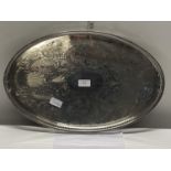 A good quality silver plated galleried tray by Cavalier Sheffield, 50x30cm