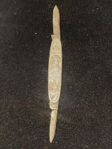 A unusual doubled bladed pen knife celebrating the marriage of Queen Mary and King George V