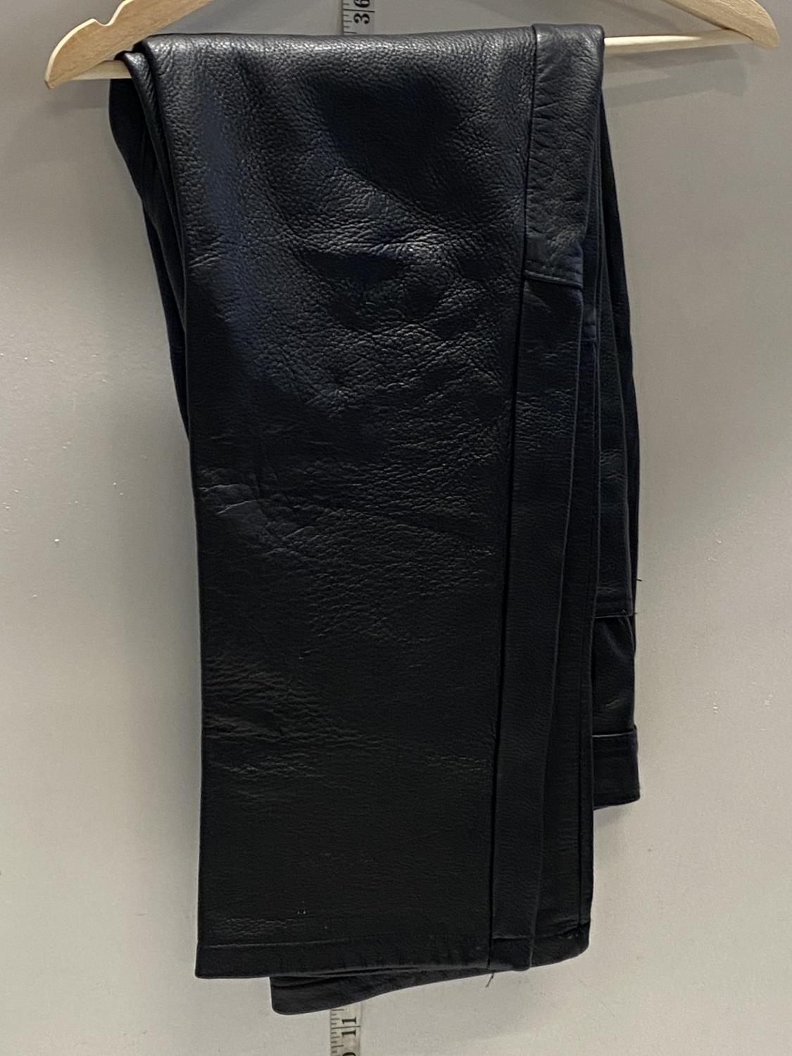 A pair of leather trousers size 36