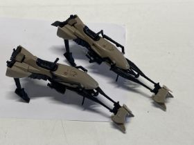 Two 1983 Star Wars Speeder Bike models