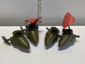 Four 1986 Star Wars Skiff models a/f