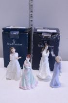 A selection of figurines including Royal Doulton