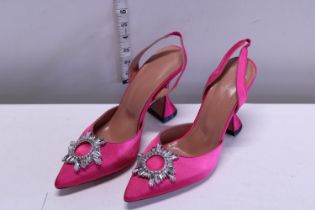 A pair Omina Muaddi shoes size 41