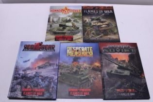 A selection of Flames of War wargaming books